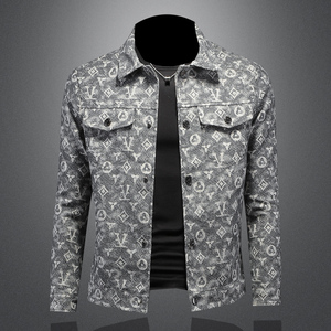 2024春季新款牛仔提花翻领夹克男 钱塘3029-2893-P165 楼空图,男装夹克,钱塘6006(原3029)