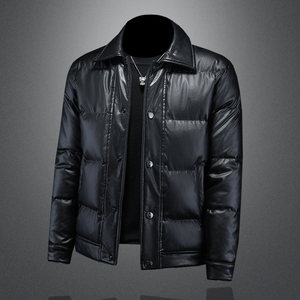 2025秋冬装新款90绒PU皮羽绒服男 6006-7202-P310  镂空图图片