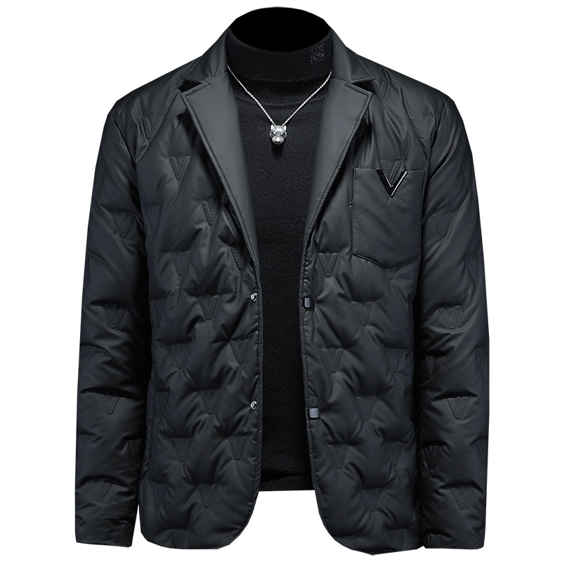 2025秋冬装新款90绒小西装羽绒服男加厚钱塘6006-7211-P280镂空图,男装羽绒服,钱塘6006(原3029)