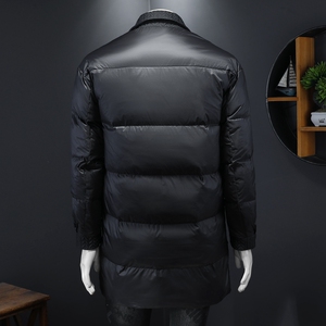 2025秋冬装中长款麦穗拼接羽绒服男 钱塘6006-9811-P330 尺码偏大图片