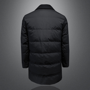 2025秋冬装针织领中长款羽绒服男 钱塘6006-23002-P320  镂空图图片
