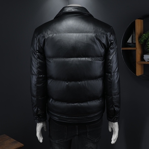 2025秋冬装新款90绒PU皮羽绒服男 6006-7202-P310  假模图图片