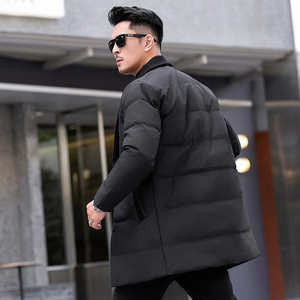 2025秋冬装针织领中长款羽绒服男 钱塘6006-23002-P320  真模图图片