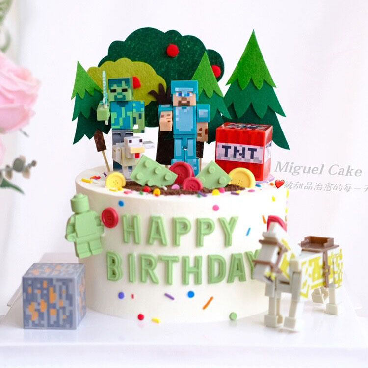 生日蛋糕装饰我的世界摆件