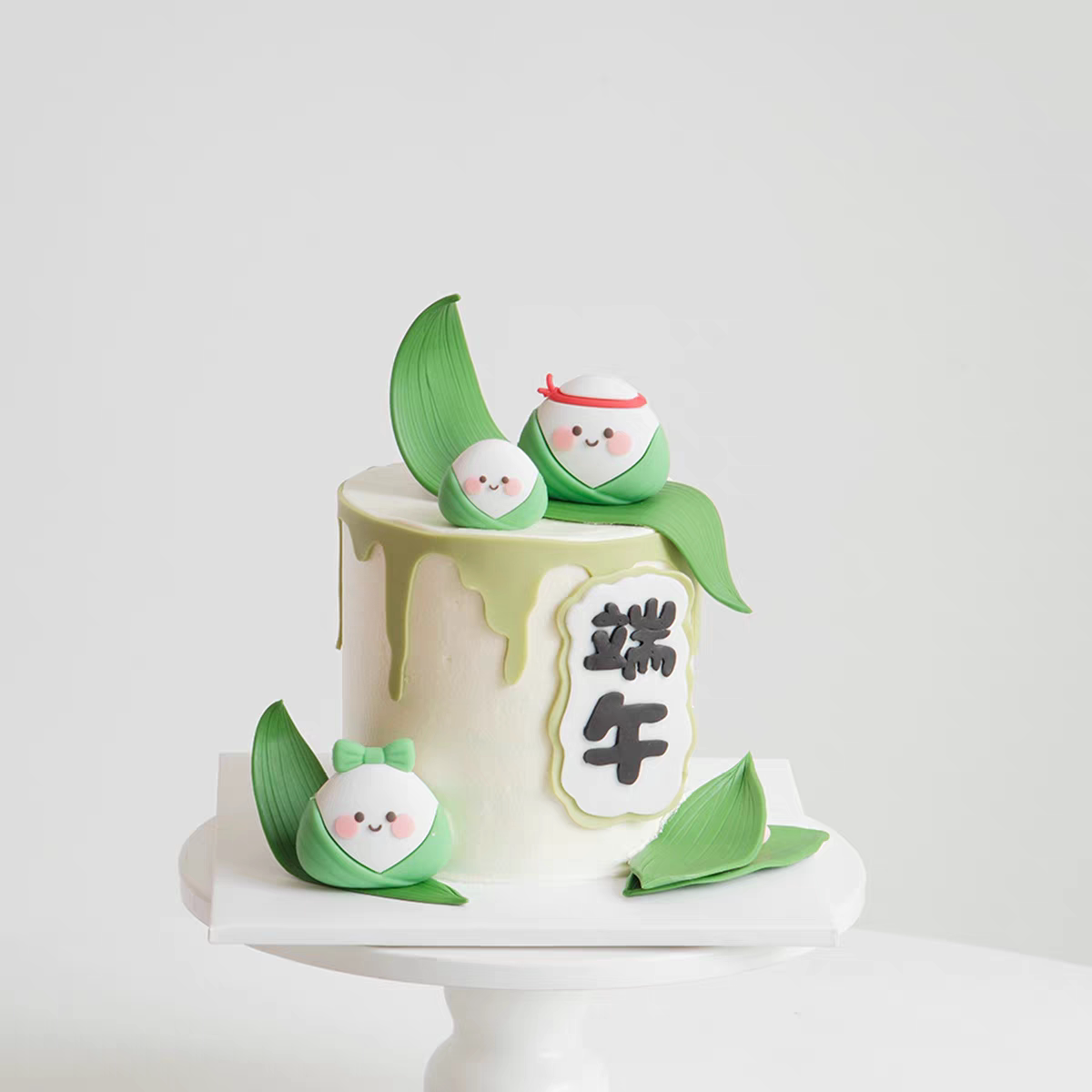 包邮网红国风可爱软胶小粽子卡通赛龙舟插件端午节蛋糕装饰摆件