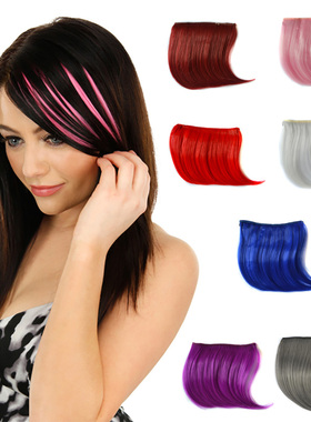 假发斜刘海片接发 Bangs Hair Extension Hairpiece For Women
