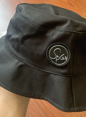 渔夫帽sp68黑色单面58cm帽子男女通用款均码