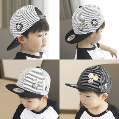 儿童男童春秋薄款平沿鸭舌帽