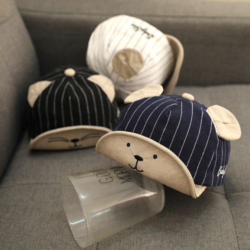 婴儿春秋薄款男童小孩遮阳帽