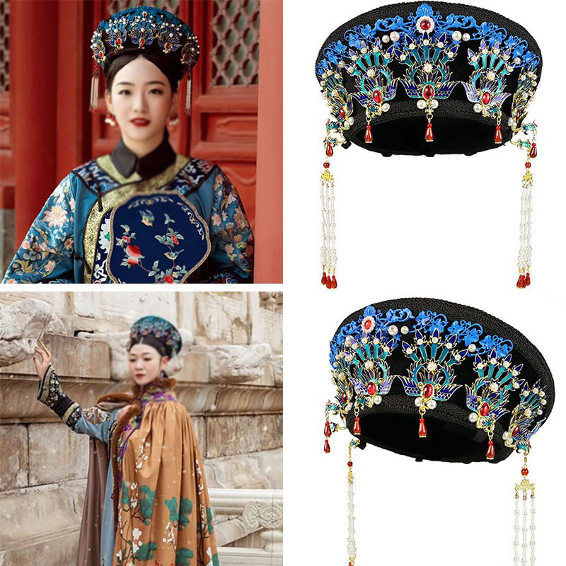 佃帽复古皇后妃子演出拍照帽子
