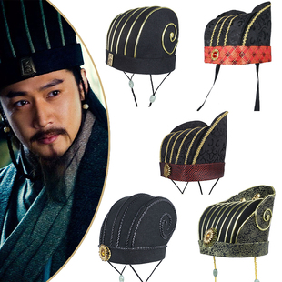 三国古装诸葛亮男头冠发饰影视明朝古装朱元璋皇帝帽子大臣头冠