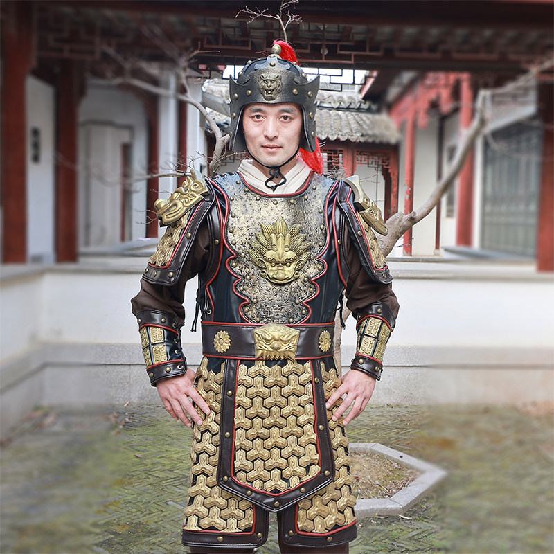 古代战国将军装战袍影视士兵服装演出服表演服戏服靴子盔甲铠甲