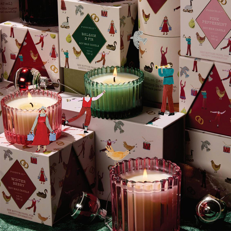 paddywax2025圣诞节盒装节日香薰蜡烛室内香氛美国进口复古礼物