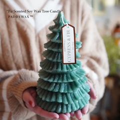 paddywax圣诞树造型蜡烛室内香氛 节日家用装饰有趣香薰