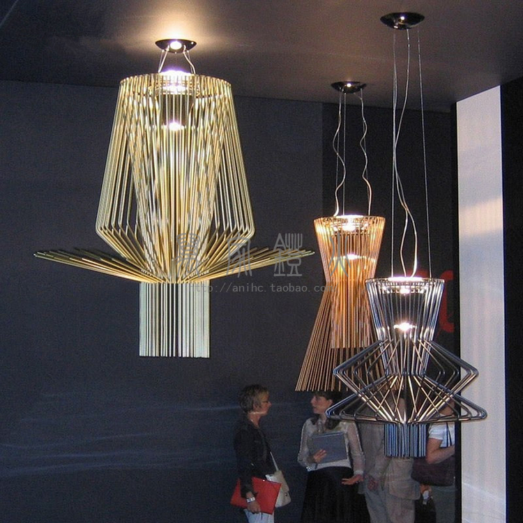 意大利客厅吊灯工业风轻奢碳素钢