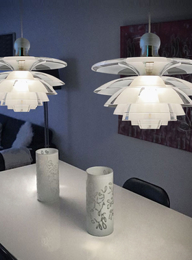 丹麦 PH Septima餐厅书房创意客厅吧台玻璃松果吊灯