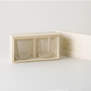 日本中川政七商店の传统的吉祥图案「麻の叶文」切子玻璃杯 对杯