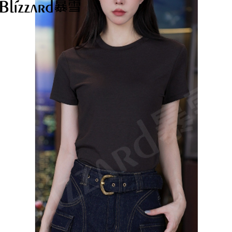 【摩登衣橱】修身弹力短袖T恤女