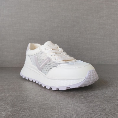 名典2025夏季新品女鞋 时尚透气网纱休闲鞋轻便平底运动鞋l577292