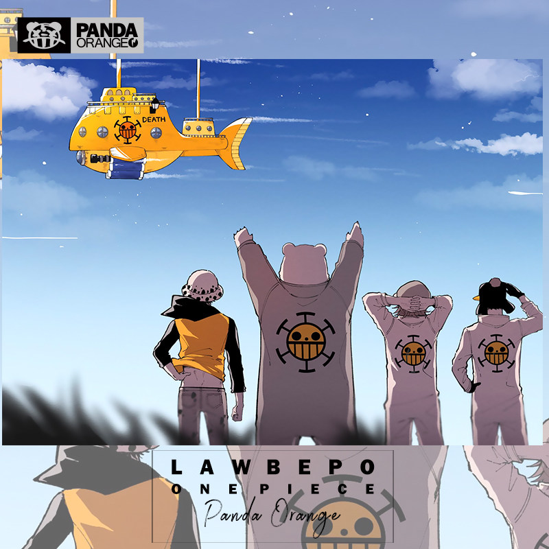 海贼王联名t恤日系卡通动漫画罗贝波船员草帽团周边学生情侣装潮