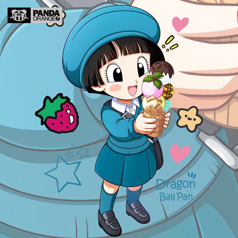 七龙珠卡通联名t恤日系动漫画小芳冰淇凌衣服学生休闲情侣装卫衣