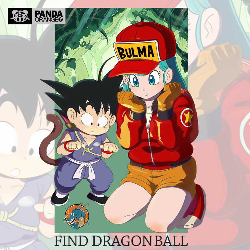 七龙珠联名t恤卡通动漫衣服孙悟空布尔玛日系校园学生短袖情侣装