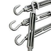 304不锈钢花篮螺丝4mm 20mm不锈钢链条链条螺栓开体花兰拉紧器