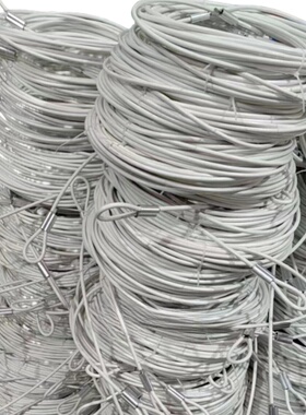 304乳白色不锈钢包胶软钢丝绳装饰钢丝线0.8mm1.5mm2mm3mm4mm