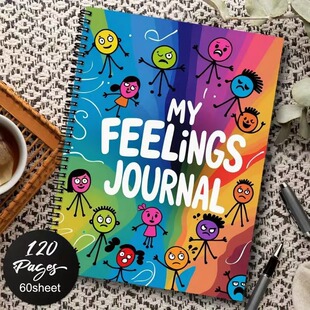 跨境新款 My Feelings Journal 心理疗愈手账打破抑郁循环笔记本