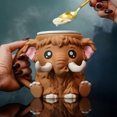 跨境新款 the Ice Pint Holding Mammoth 猛犸象冰淇淋品脱架杯套