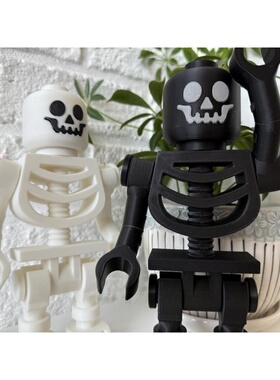 Giant Skeleton Minifigure 巨型骷髅迷你人偶万圣节恐怖展示装饰
