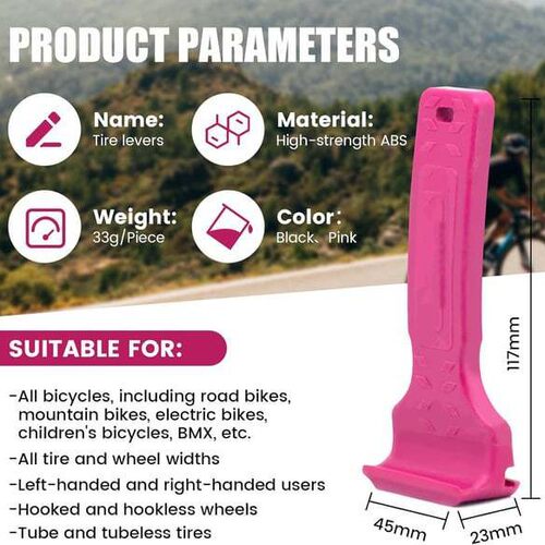 跨境爆品 2-in-1+Bicycle+Tyre+Lever+Crowbar公路车轮胎补胎撬棒