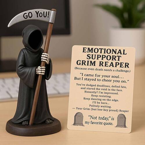 跨境Emotional Support Grim Reaper Figurine情感支持死神雕像