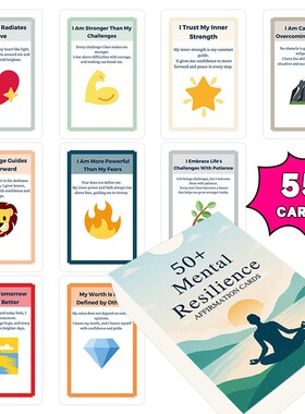 跨境新品 Mental Resilience 50张心理韧性积极肯定语录励志卡牌