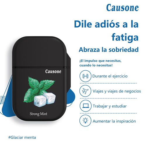 跨境新款 CAUSONE 双孔翻盖鼻通清凉棒含替换芯开车上班犯困提神