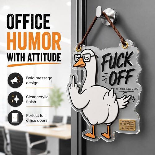 跨境新品 Hilarious Goose Door Plaque悬挂搞笑鹅门牌工艺品挂件