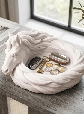 跨境新款Horse Catchall Bowl for Keys马形多功能收纳碗装饰摆件