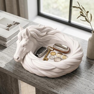 跨境新款Horse Catchall Bowl for Keys马形多功能收纳碗装饰摆件