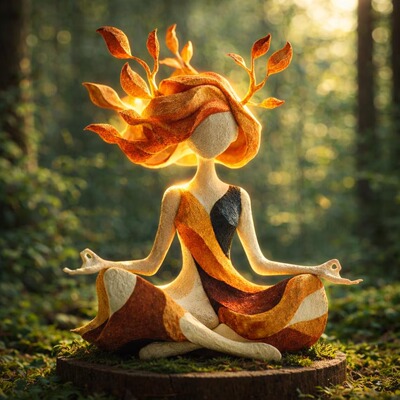 跨境新品Inner Harmony Sculptural Figurine自然女神雕塑小摆件