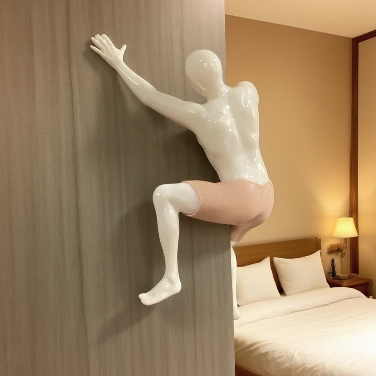 跨境爆款 Unique Climber Sculpture Wall Decor 登山者墙面装饰
