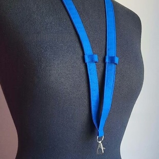 跨境新款Plain Fabric Pen Lanyards 便携笔眼镜挂绳胸卡工牌挂绳