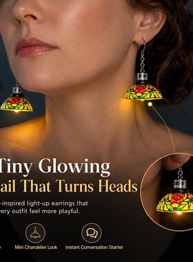 跨境新款 Chandelier Light Earrings 吊灯耳环发光耳坠女士耳饰