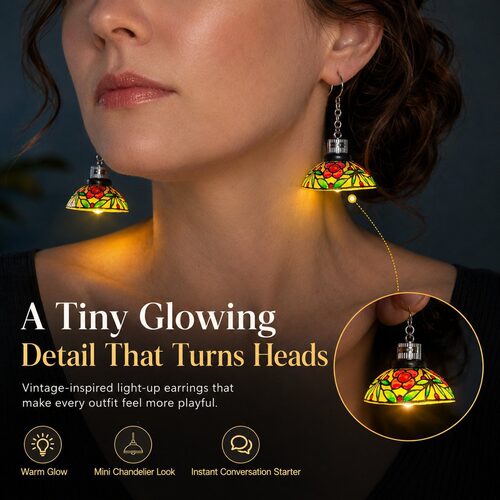 跨境新款 Chandelier Light Earrings 吊灯耳环发光耳坠女士耳饰
