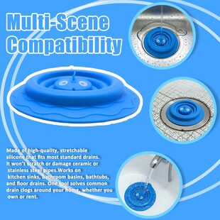 跨境Multi-functional sink dredging plug多功能水槽疏通塞工具