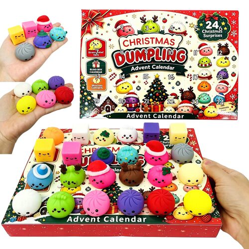 跨境新款Mystery Dumpling Advent Calendar圣诞节倒计时日历盲盒