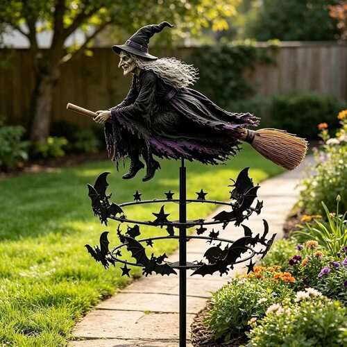 跨境新品 witch garden wind spinner 女巫花园风车装饰地插摆件