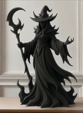 跨境Halloween Domineering Witch Ornaments 万圣节霸气女巫摆件
