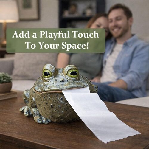 跨境新品 Whimsical Toad Tissue Box Cover 滑稽的蟾蜍纸巾盒