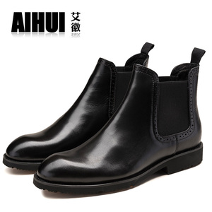 清仓特价英伦切尔西靴真皮尖头马丁靴男靴子短靴皮靴男士高帮皮鞋