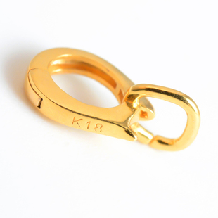 k金珠宝扣18k吊坠扣头小提溜珍珠项链配件750金diy首饰小滴溜